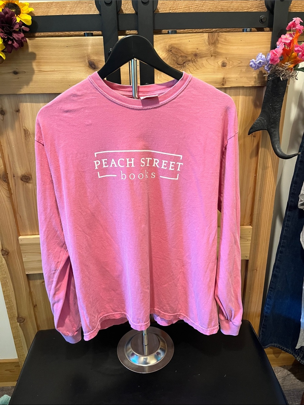 Comfort Colors Peach Street Books Pink Long Sleeve Tee